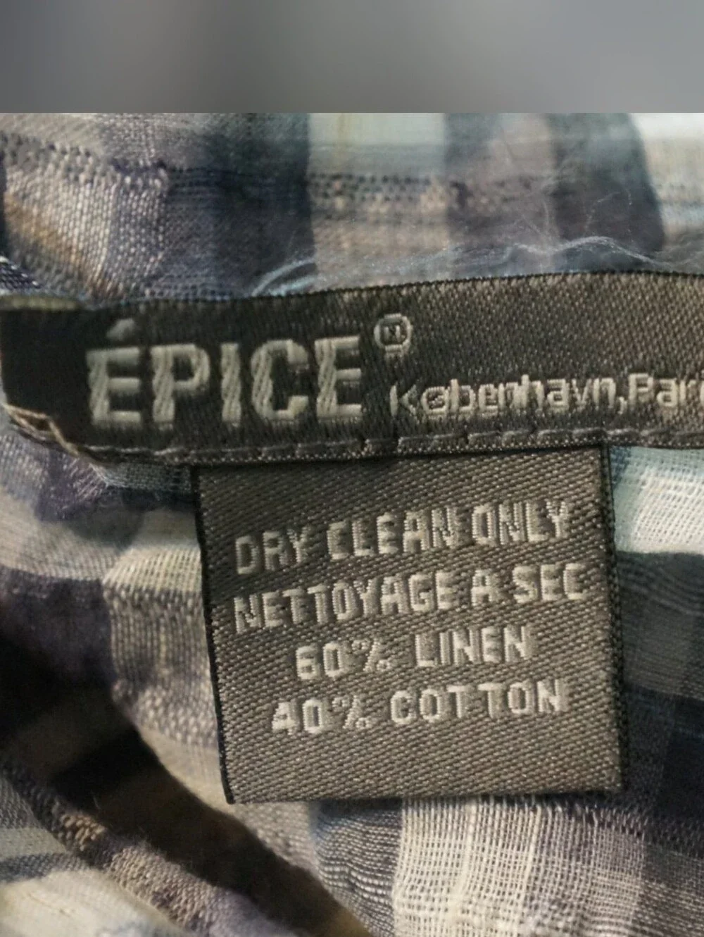 Epice  plaid/checkered stole scarf  Épice Paris.grey Off White One Size